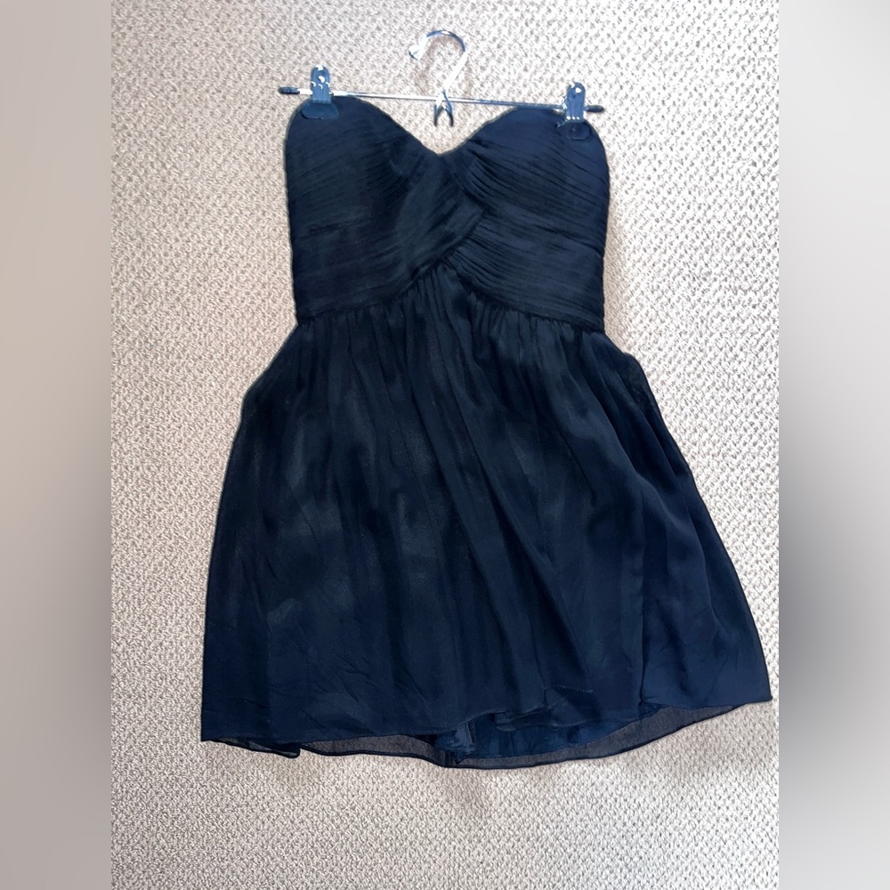 Donna Morgan Black Strapless Mini Dress